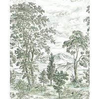 Vliestapete Forest Fairy - Weiß/Grün, Basics (200/250cm) - Komar