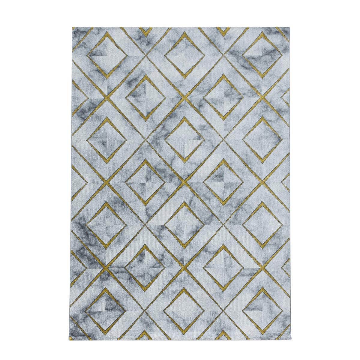 Tkaný koberec 140x200cm, zlatá - zlatá, Design, textil (140/200cm)