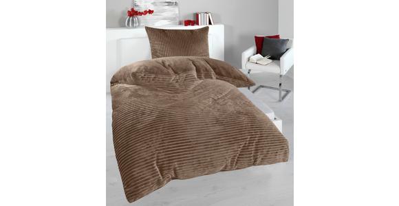 Bettwäsche 140x200 Cm Sina Taupe - Taupe, MODERN, Textil (140/200cm) - Luca Bessoni