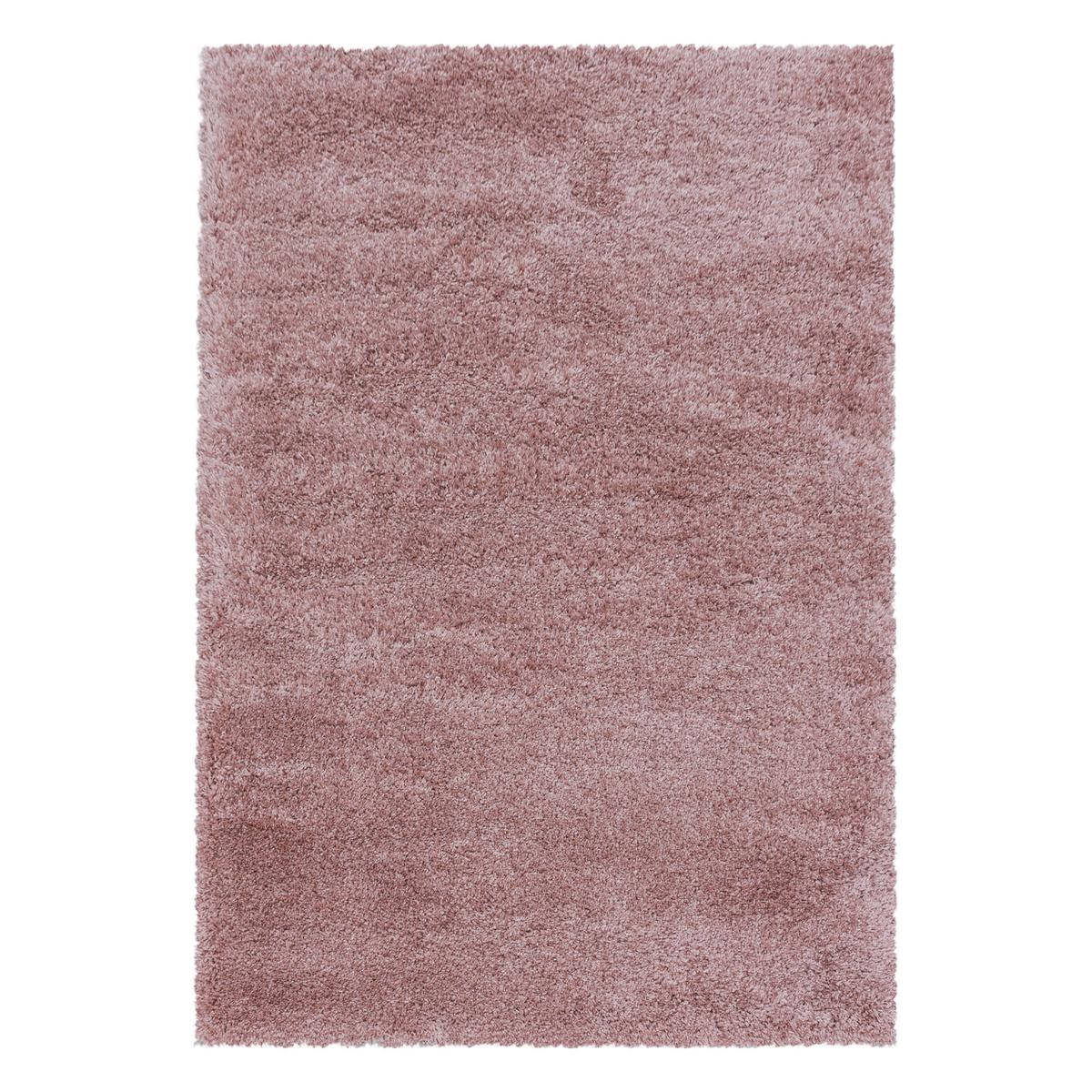 Hochflor Teppich Rosa Fluffy 160x230 cm - Rosa, Basics, Textil (160/230cm)