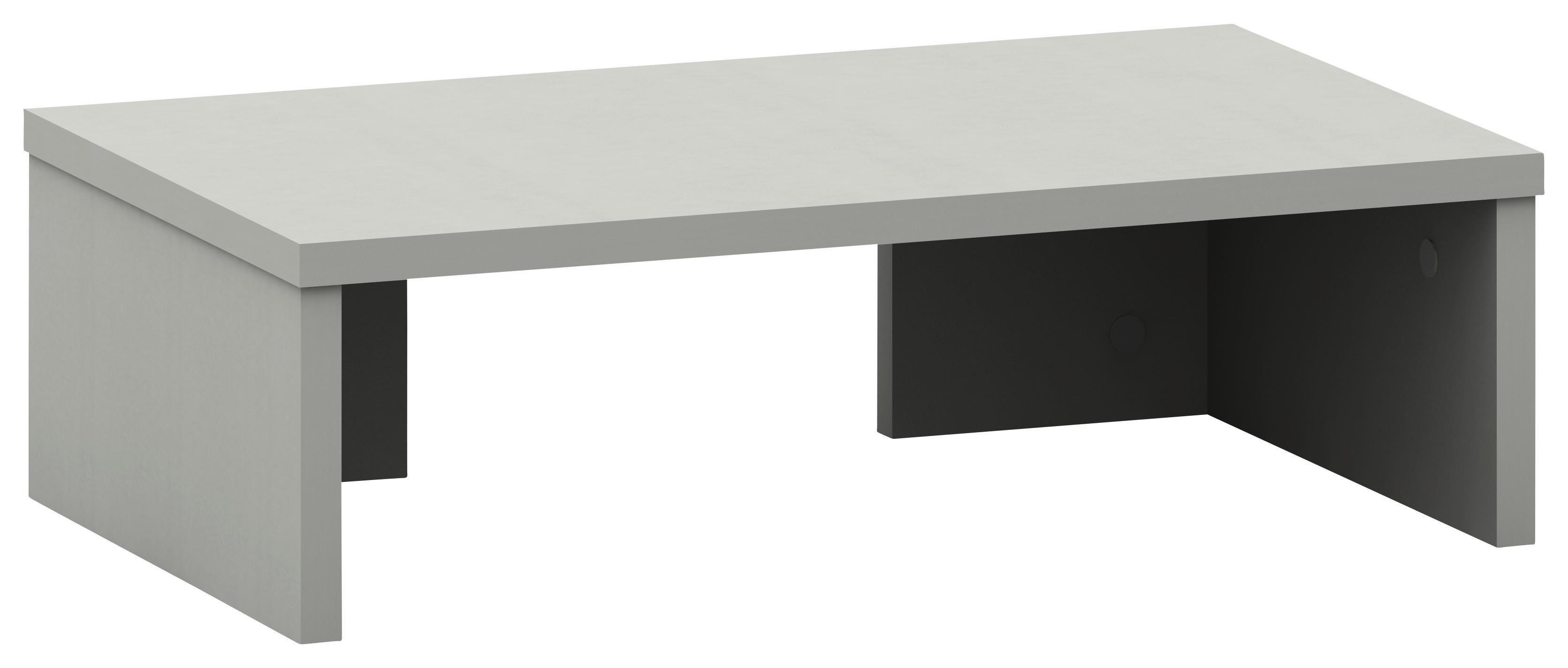NÁSTAVEC NA PSACÍ STŮL MONI - barvy hliníku, Moderní, kompozitní dřevo (50/14,5/30cm)