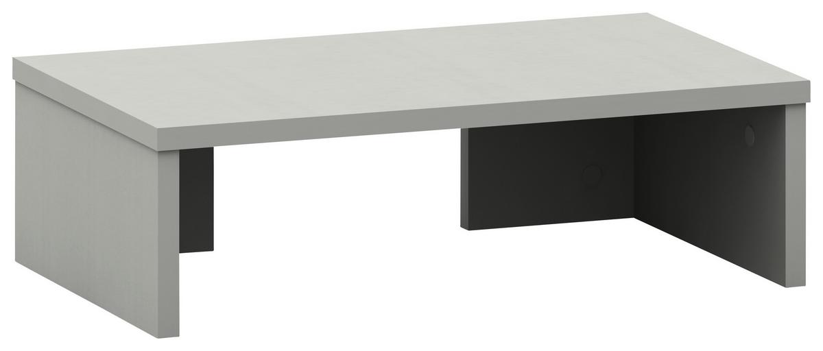 NÁSTAVEC NA PSACÍ STŮL MONI - barvy hliníku, Moderní, kompozitní dřevo (50/14,5/30cm)