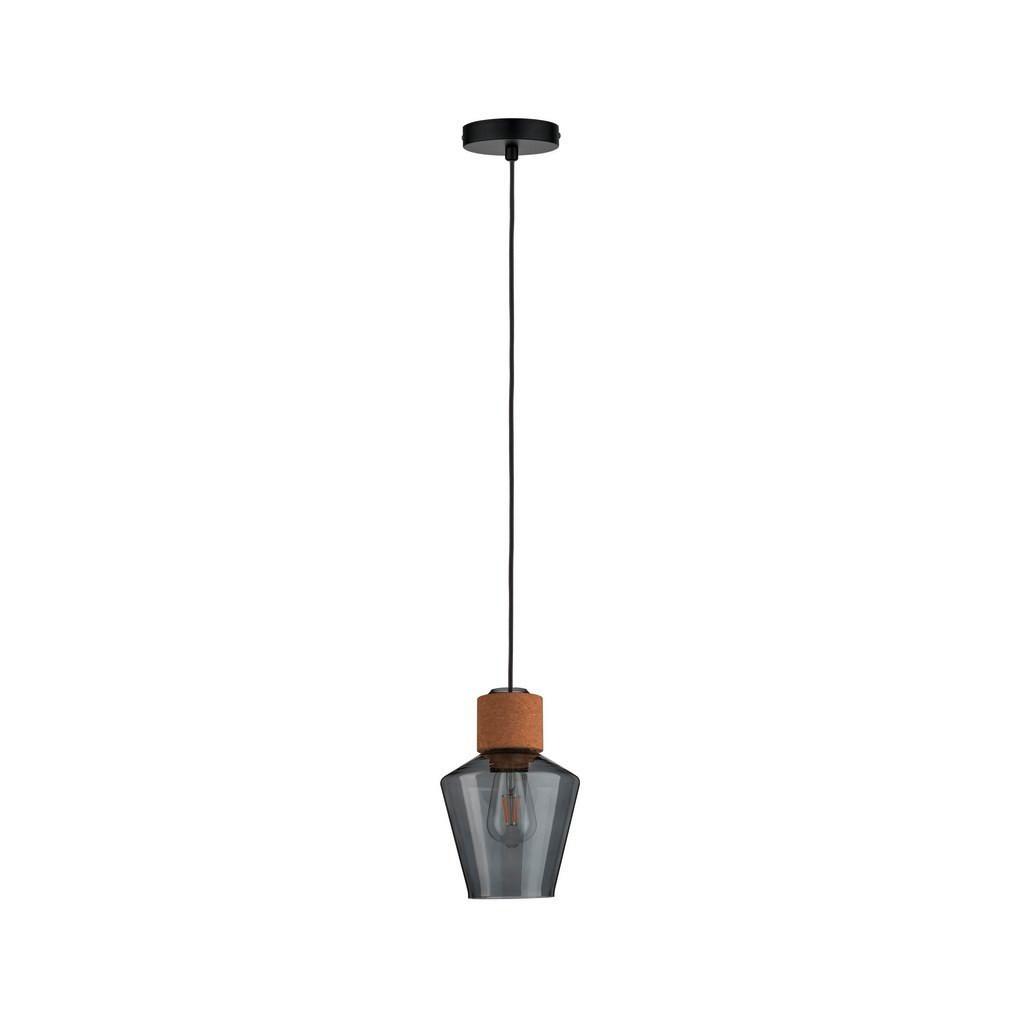 Hängeleuchte Neordic Elia 1-Flammig, dimmbar - Schwarz, KONVENTIONELL, Glas/Metall (18cm) - Paulmann