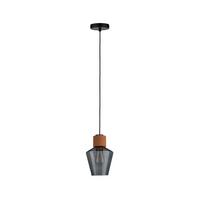 Hängeleuchte Neordic Elia 1-Flammig, dimmbar - Schwarz, KONVENTIONELL, Glas/Metall (18cm) - Paulmann