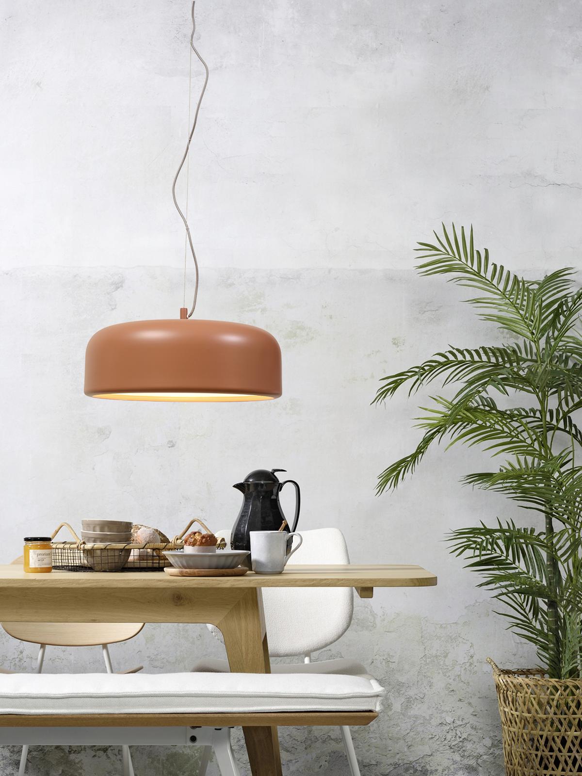 Hängeleuchte Marseille H: 176 cm höhenverstellbar - Terracotta, Design, Metall (47/176/23cm) - It's about Romi