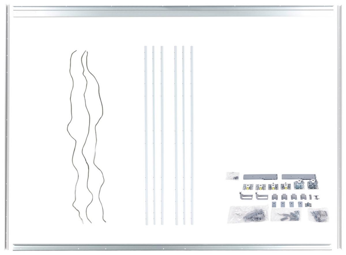 Montagepaket F. Kleiderschrank Unit H: 243 Cm B: 270 Cm - Alufarben, MODERN, Kunststoff/Metall - Ondega