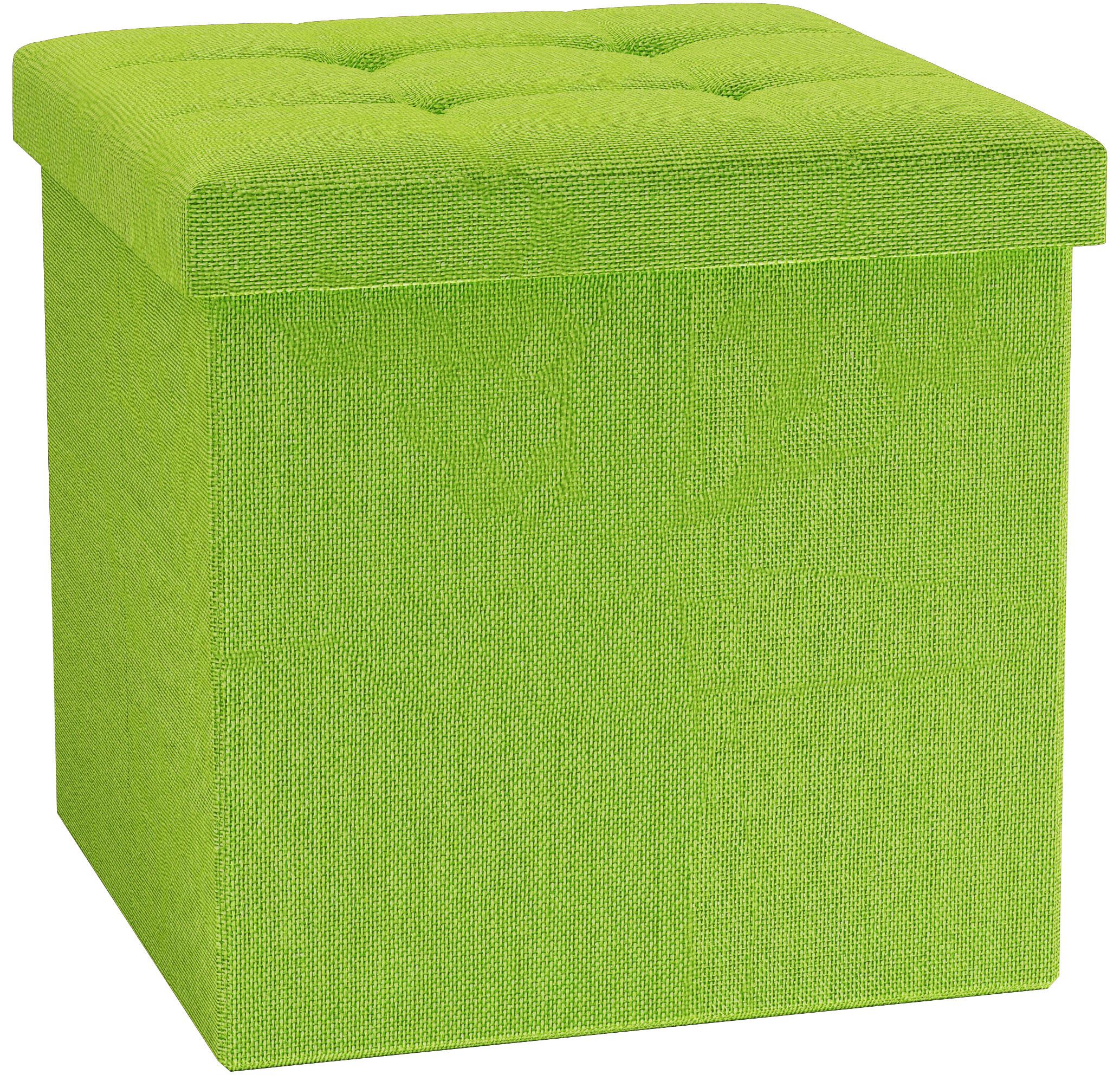 Sitzbox Boxas Grün B: 38 cm - Grün, Basics, Holzwerkstoff/Kunststoff (38/38/38cm) - MID.YOU