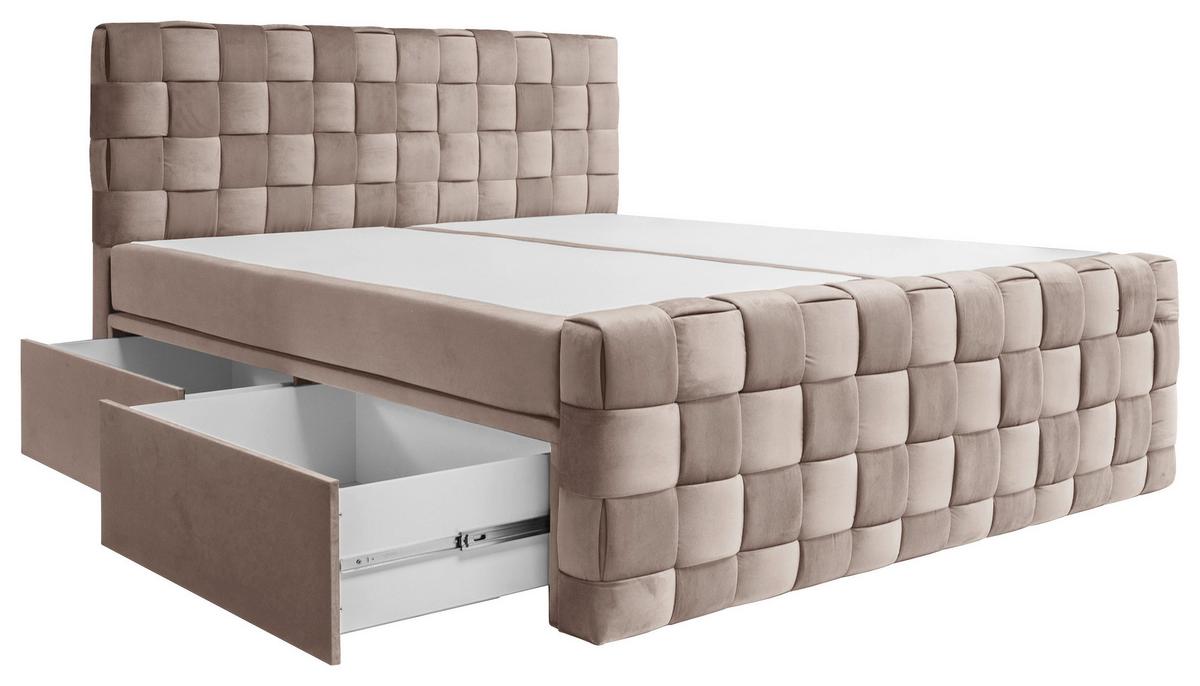 Boxbett Zante Beige, Lf: 180x200 cm - Beige, MODERN, Textil (180/200cm) - Livetastic