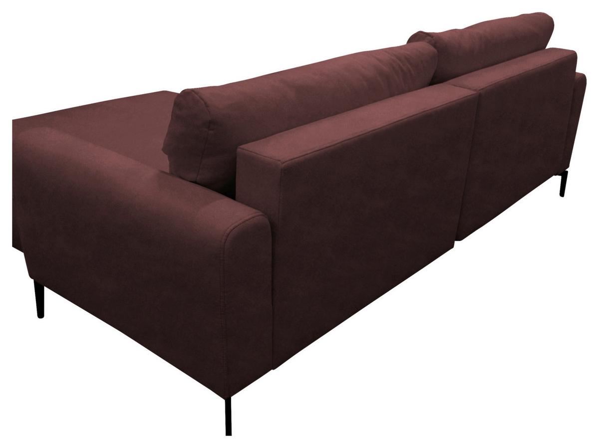 Ecksofa Prince Rot S: 240x163 cm - Rot/Schwarz, Design, Textil (240/163cm) - MID.YOU