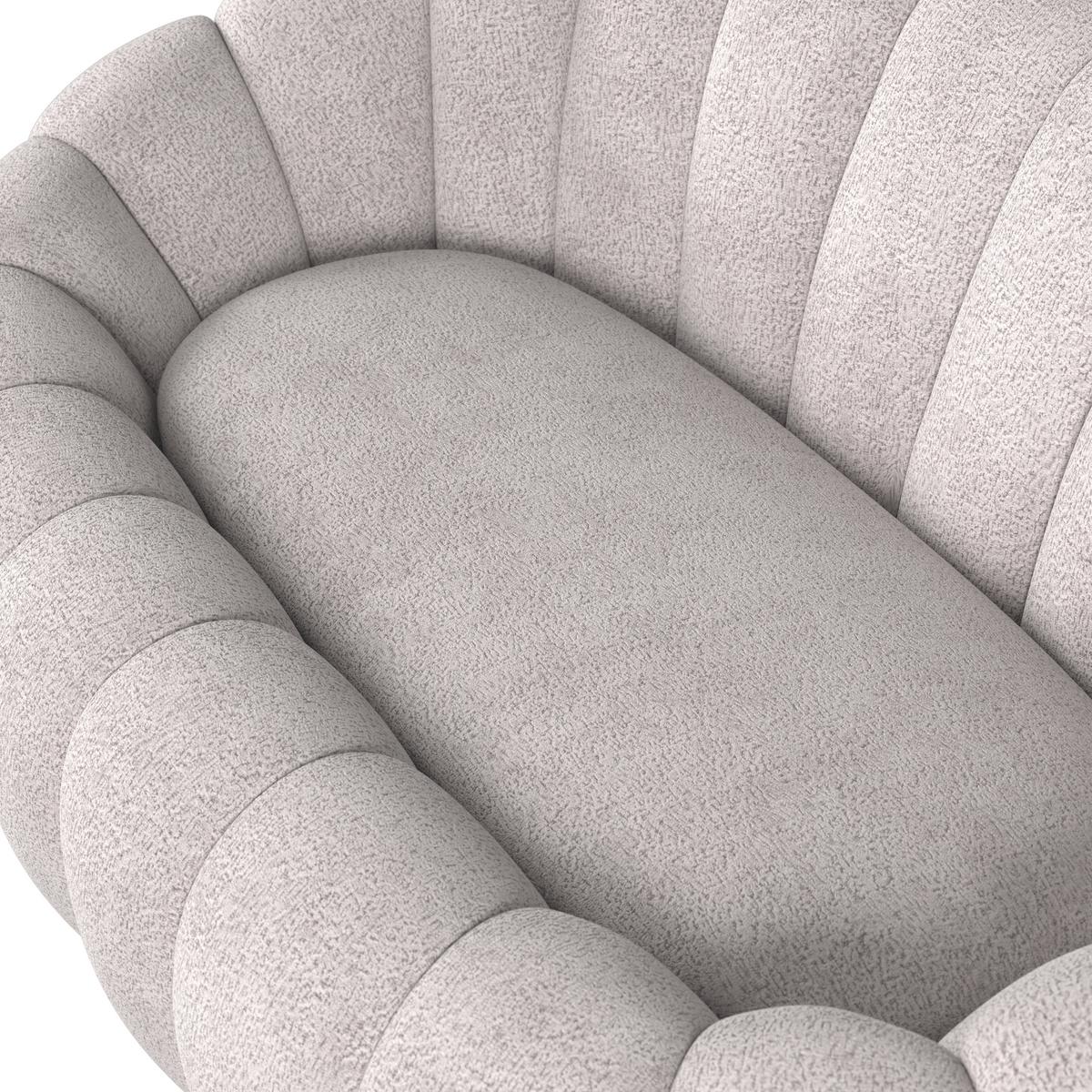 Pohovka LENA, svetlosivá žen., max. 280 kg - sivobéžová, Modern, drevo/textil (148/62/92cm) - Bessagi Home