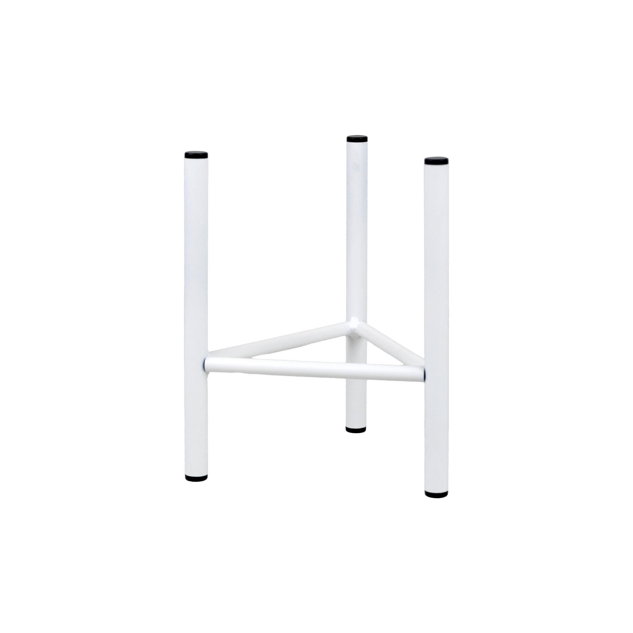 Blumenständer Aluminium Weiß Bxhxt: 18x25x18 Cm - Weiß, Basics, Metall (18/25/18cm)