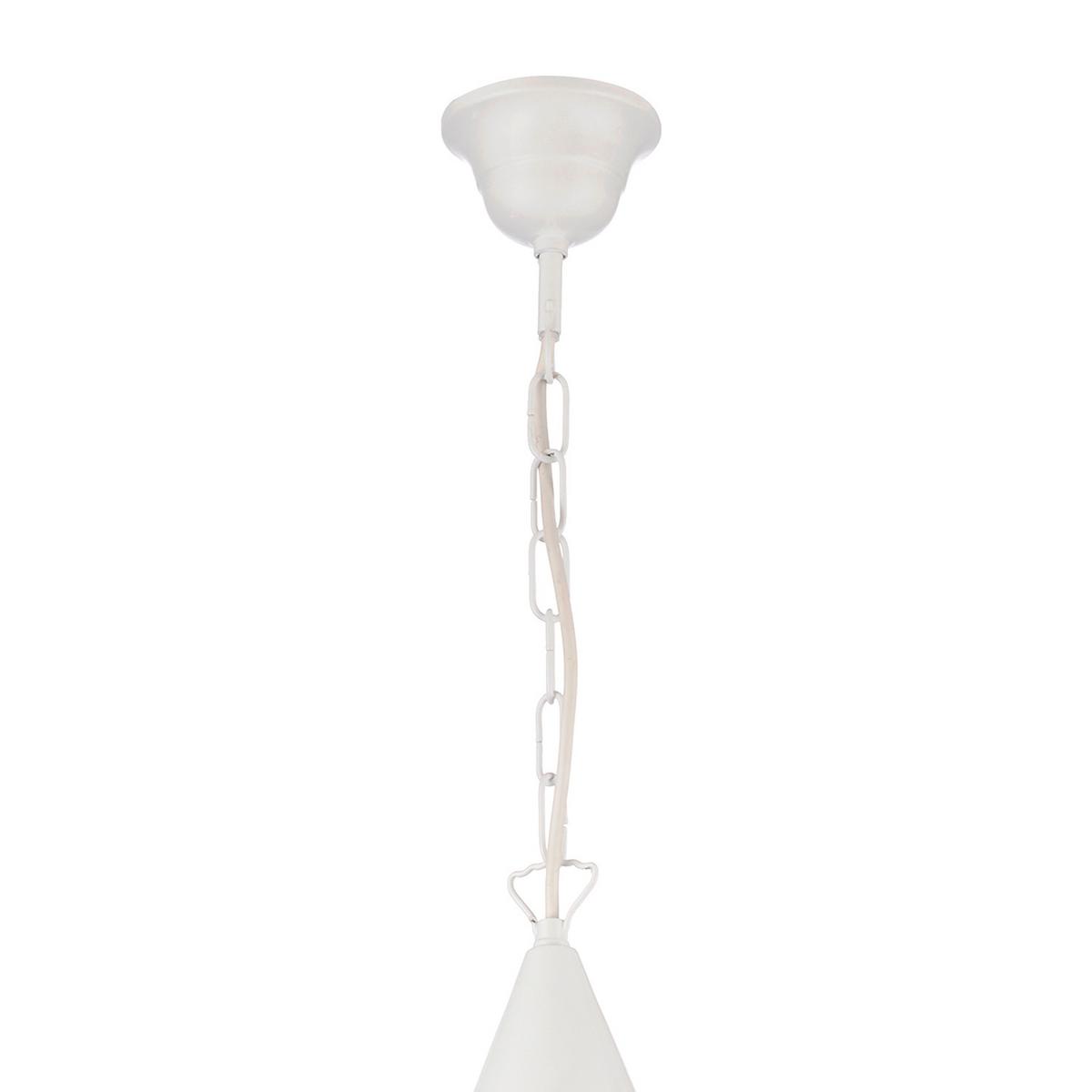 Kronleuchter Milvia Braun Weiß L: 60 cm - Braun/Weiß, KONVENTIONELL, Metall (60/60/110cm)