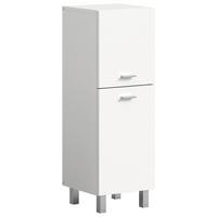 Unterschrank Boston Weiß B: 30 Cm - Silberfarben/Weiß, MODERN, Holzwerkstoff (30/80/29cm) - MID.YOU