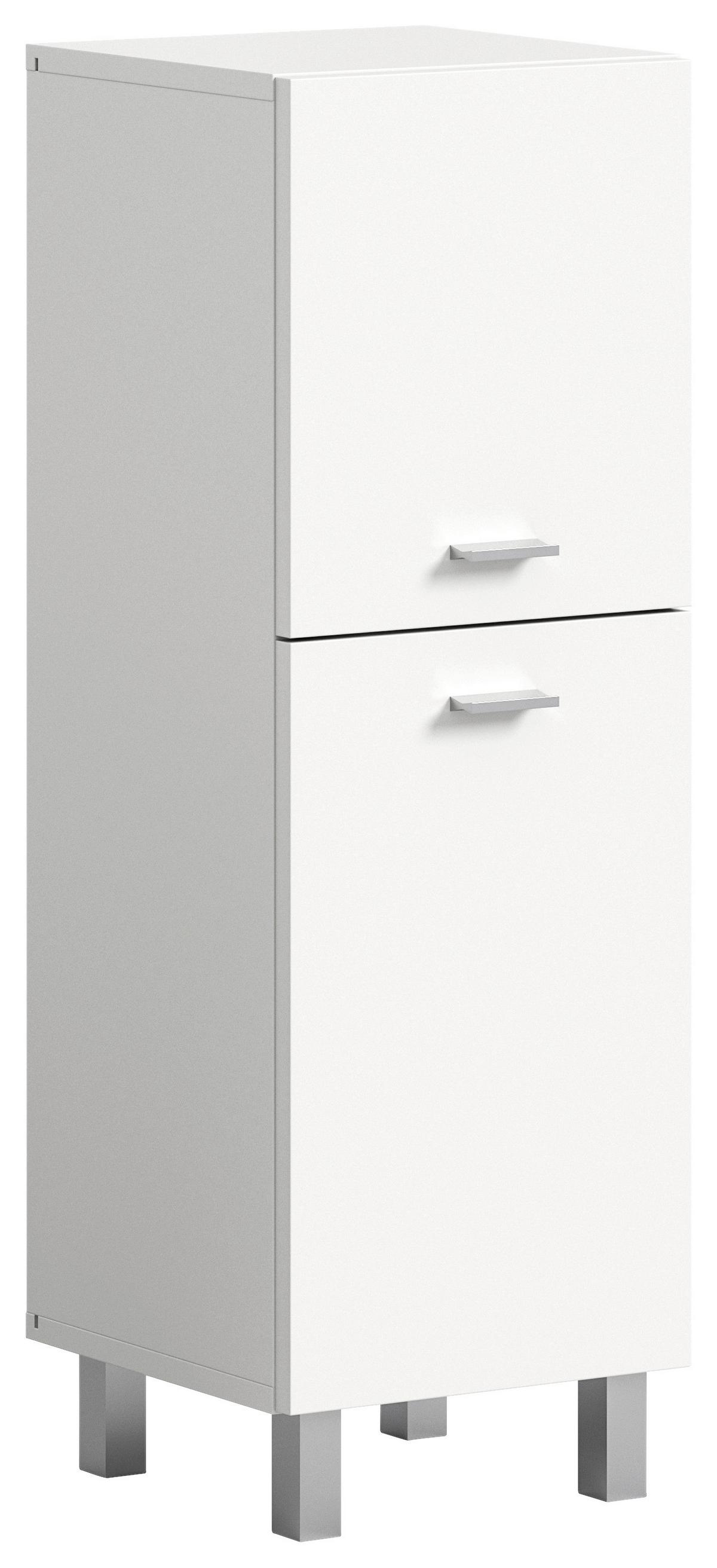 Unterschrank Boston Weiß B: 30 Cm - Silberfarben/Weiß, MODERN, Holzwerkstoff (30/80/29cm) - MID.YOU