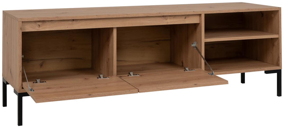 Tv-lowboard Korsika 150 Cm Eiche Artisan Dekor - Anthrazit/Eiche Artisan, Design, Holzwerkstoff (150/49/40cm) - MID.YOU
