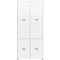 Kleiderschrank Kivo Weiß, B: 90 cm - Weiß, Basics, Holzwerkstoff (90/199,6/52,1cm)