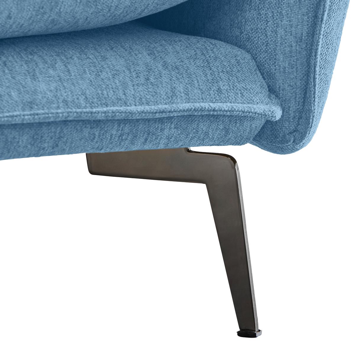 Sessel Skye Blau B: 96 Cm - Blau/Schwarz, Design, Textil (96/84/100cm) - Livetastic