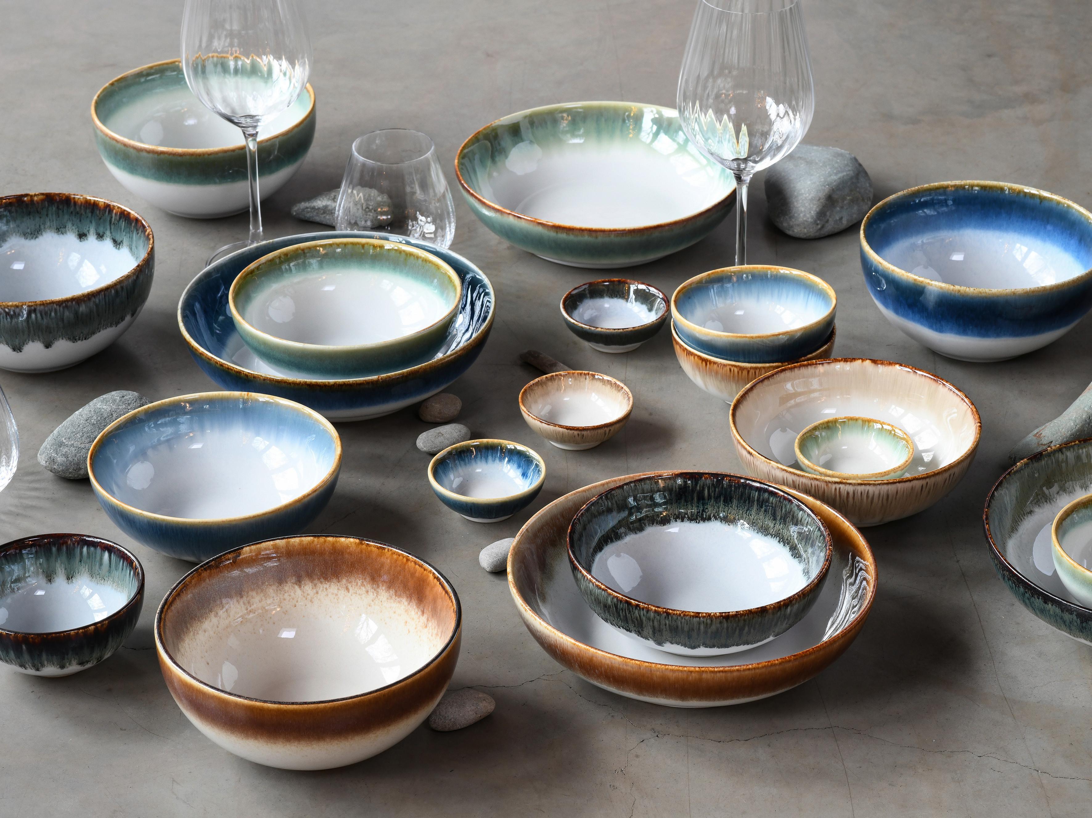 Miska Modrá - modrá, Moderní, keramika (17,5 cm/17,5 cm/8 cmcm) - Creatable