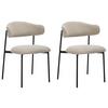 Esszimmerstuhl Jersey Schwarz, Taupe 2er Set - Taupe/Schwarz, Design, Textil/Metall (58/78/54,5cm) - MID.YOU