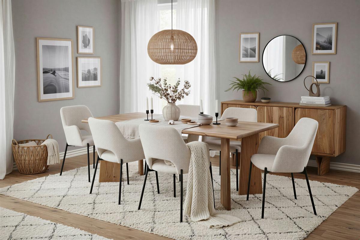 Sideboard Akazie B: 145cm - Naturfarben, Design, Holz (145/80/71cm) - MID.YOU