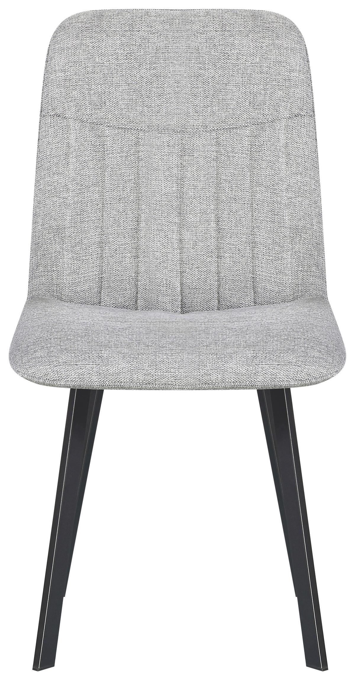 Tischgruppe Mackay 5-tlg. Weiß/textil Hellgrau, B: 140cm - Hellgrau/Weiß, KONVENTIONELL, Holzwerkstoff/Textil (140/46/75/88/80/57cm) - MID.YOU