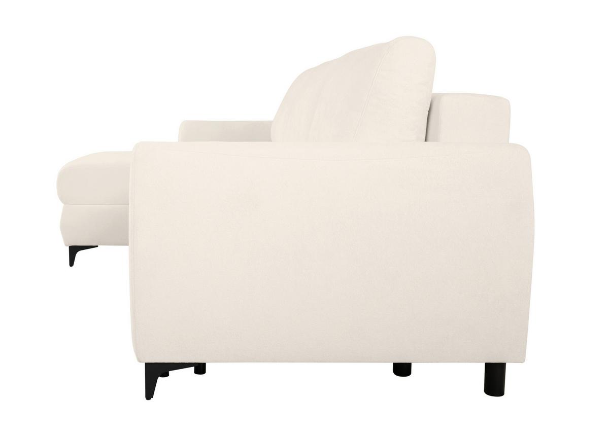 Ecksofa Moli, Creme S: 236x148 cm - Creme/Schwarz, Design, Textil (236/148cm) - MID.YOU