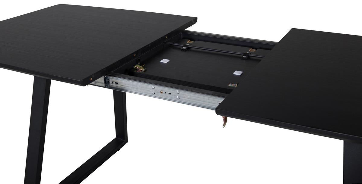 Esstisch Inca - Schwarz, Design, Holz/Holzwerkstoff (160-200/85/75cm) - Livetastic