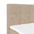 Polsterbett mit Matratze 140x200 London Beige - Beige/Schwarz, MODERN, Holzwerkstoff/Textil (140/200cm) - Luca Bessoni