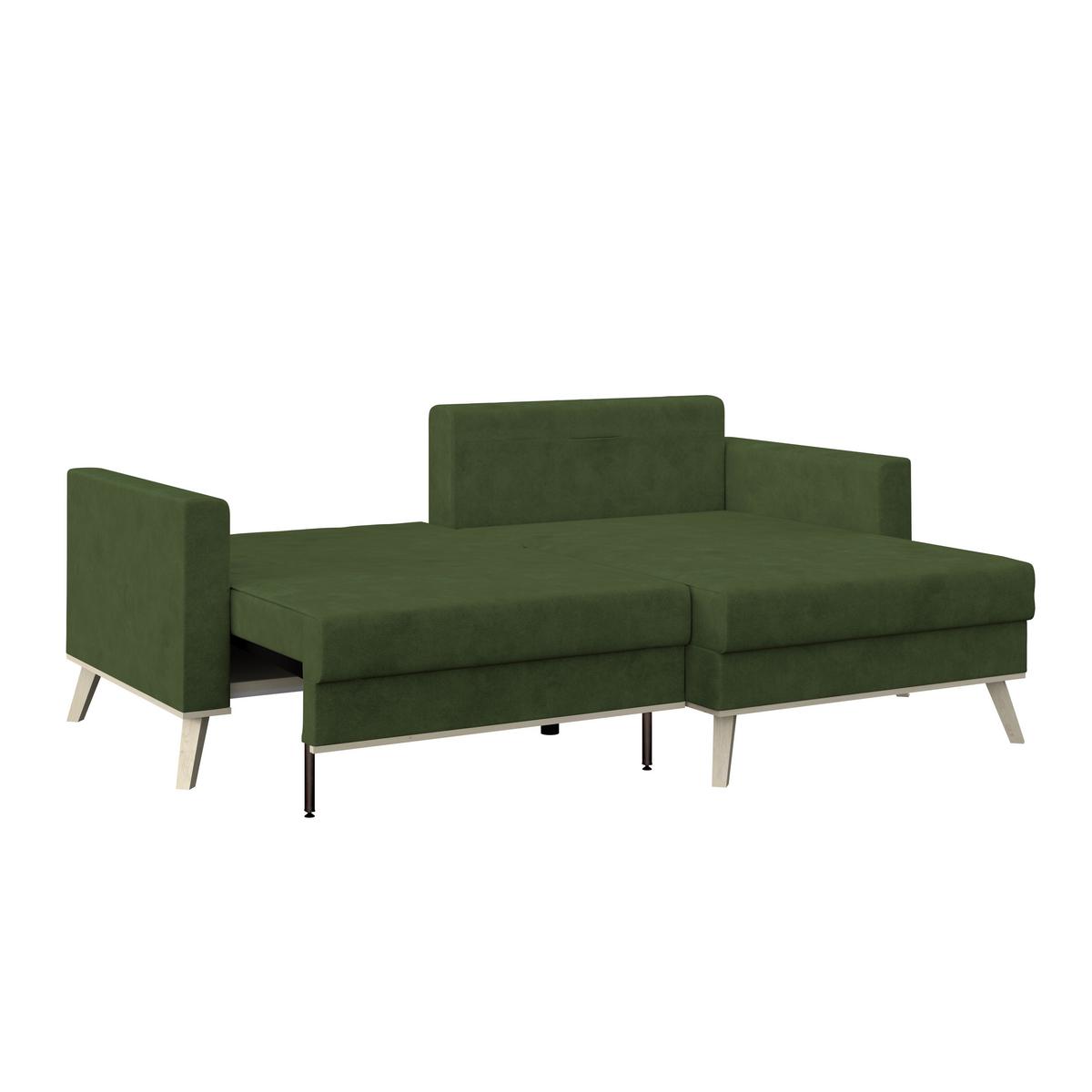 Ecksofa Carini - Eichefarben/Creme, Basics, Textil (222/152cm)
