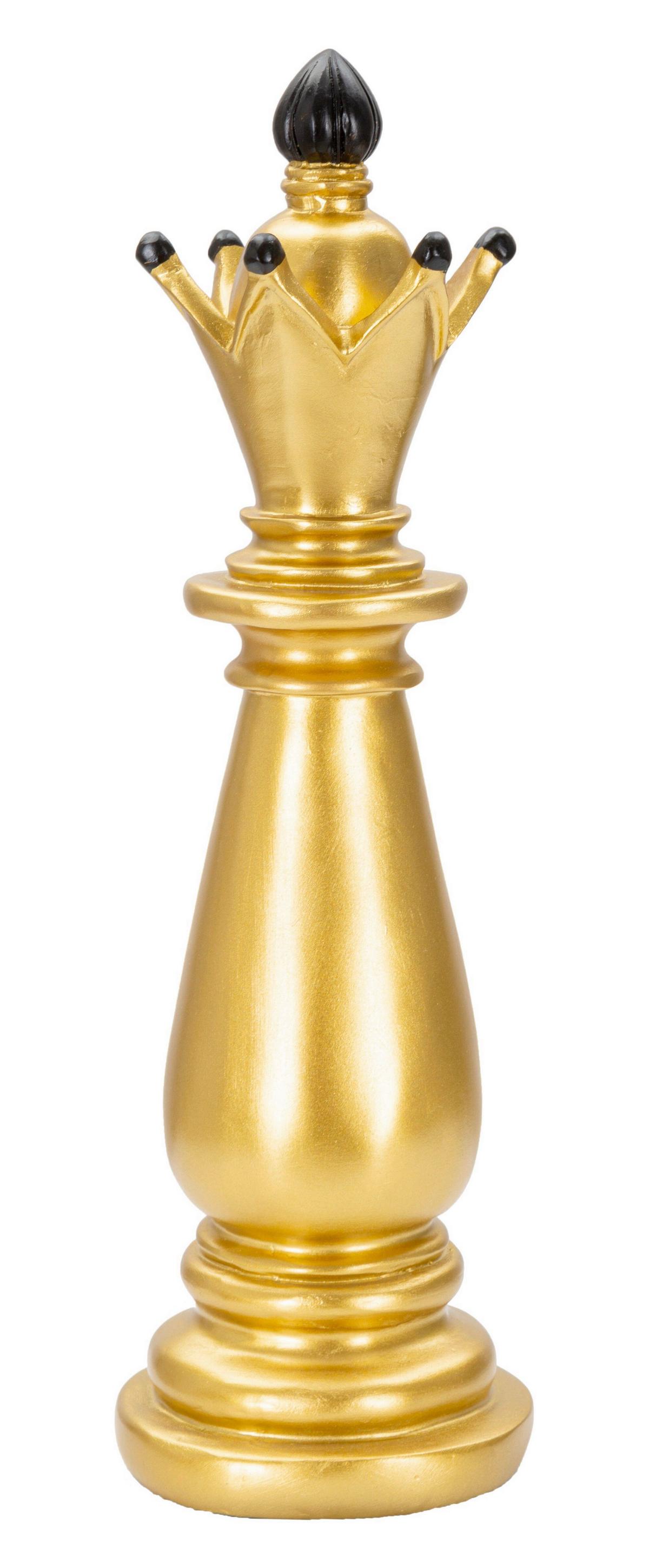 Skulptur Gold And Black Bishop B: 12,5 Cm - Goldfarben/Schwarz, Basics, Kunststoff (12.5/38.5/12.5cm)