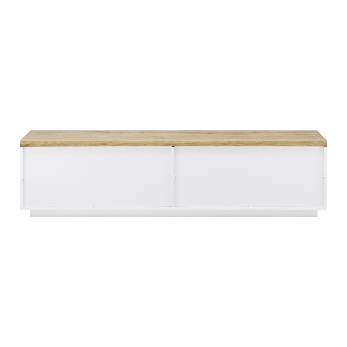 TV diel CARLOS - biela/farba duba, Modern, drevo (180/46,5/42cm) - Modern Living