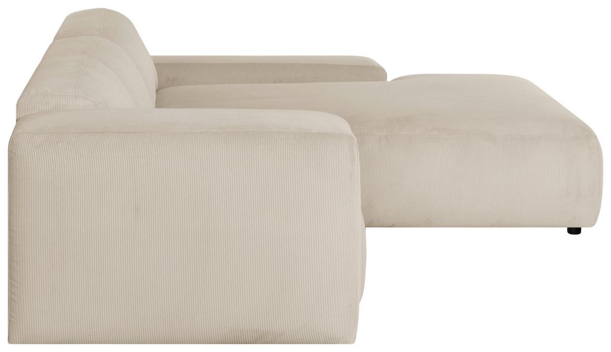 ECKSOFA Hannah Beige S: 304x200cm - Beige/Schwarz, Design, Textil (304/200cm) - MID.YOU