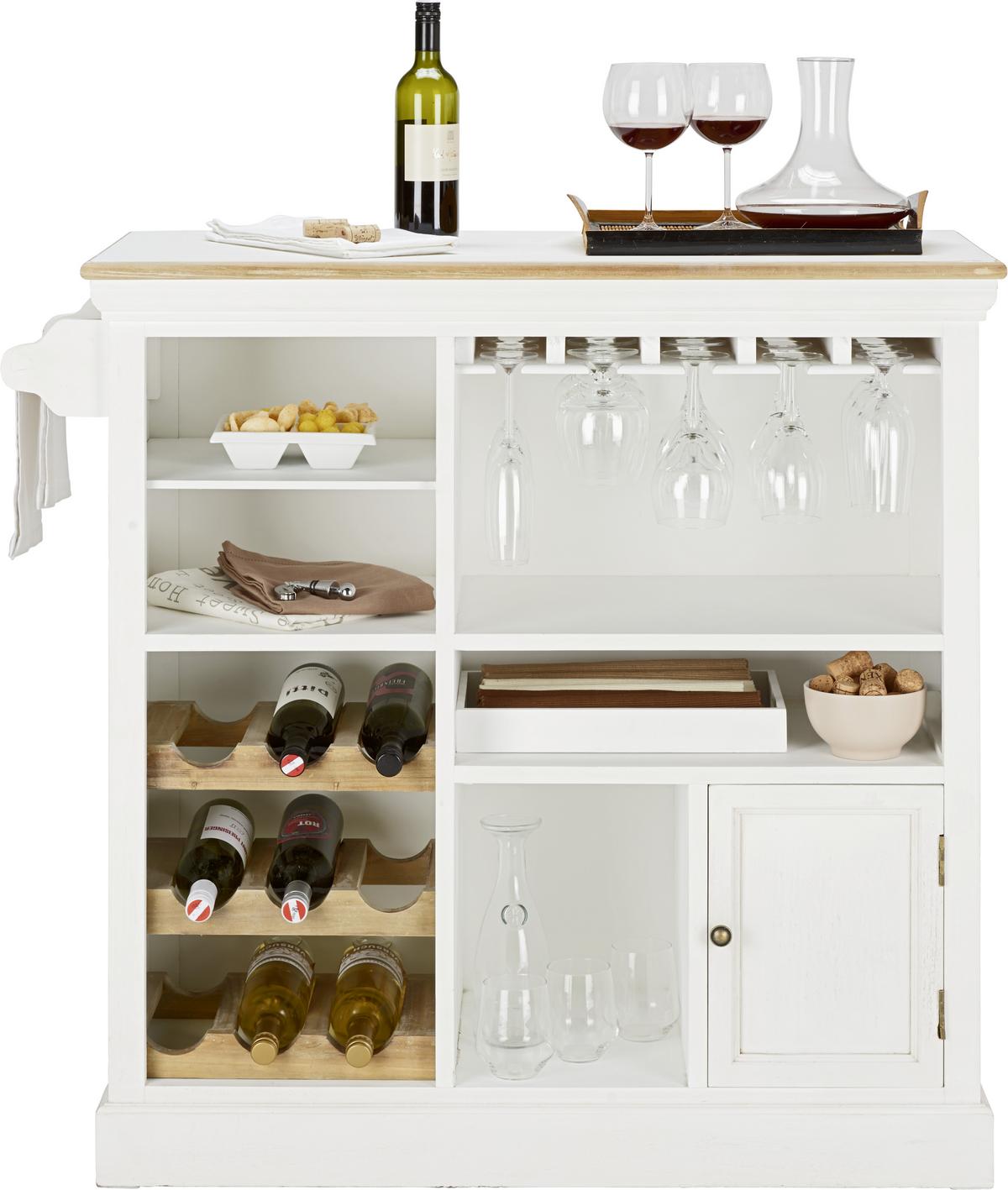 Barový stůl ve venkovském stylu Remy, bílý - bílá, Romantický / Rustikální, dřevo/kompozitní dřevo (106/45,5/110,5cm)