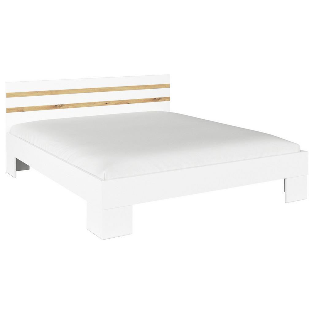 Futonbett 180x200 Foster Weiß/Eiche