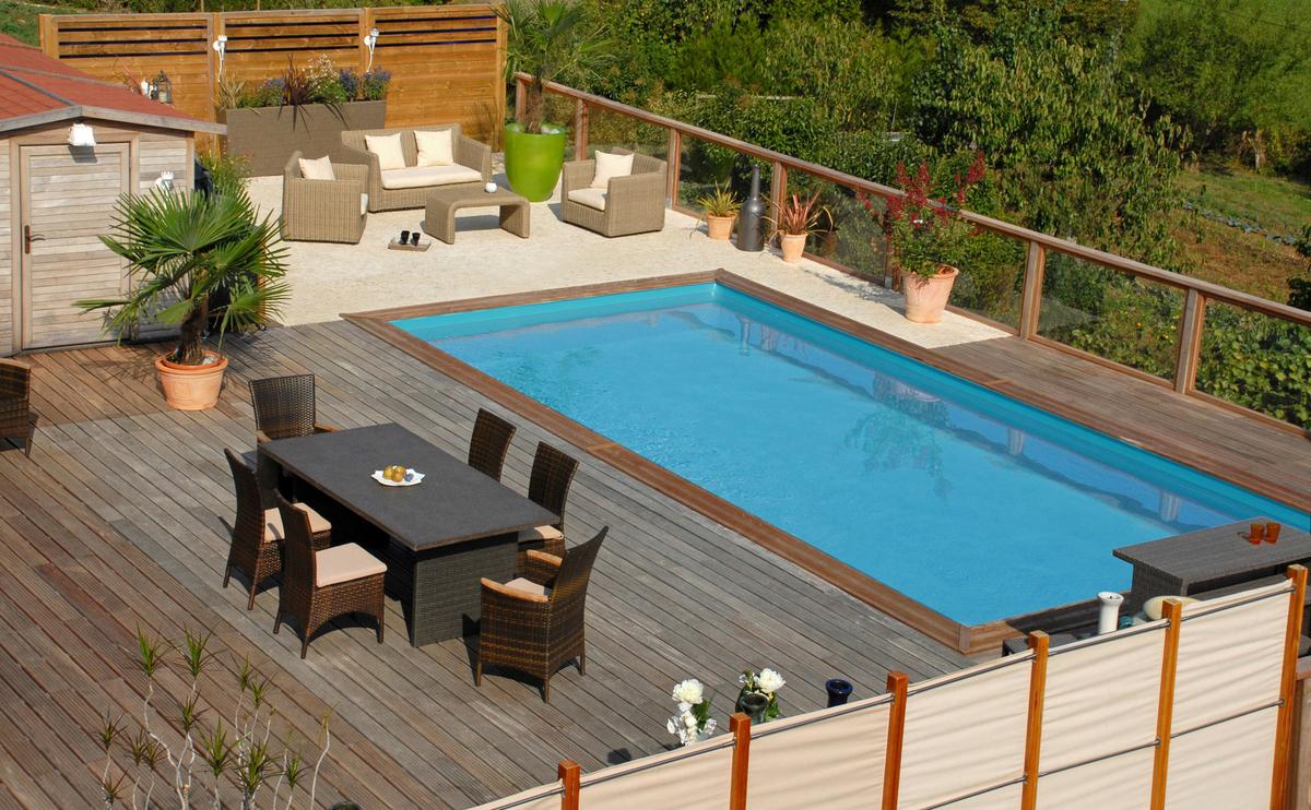 Pool-set Evora - Kieferfarben, KONVENTIONELL, Holz (620/420/133cm) - Gre