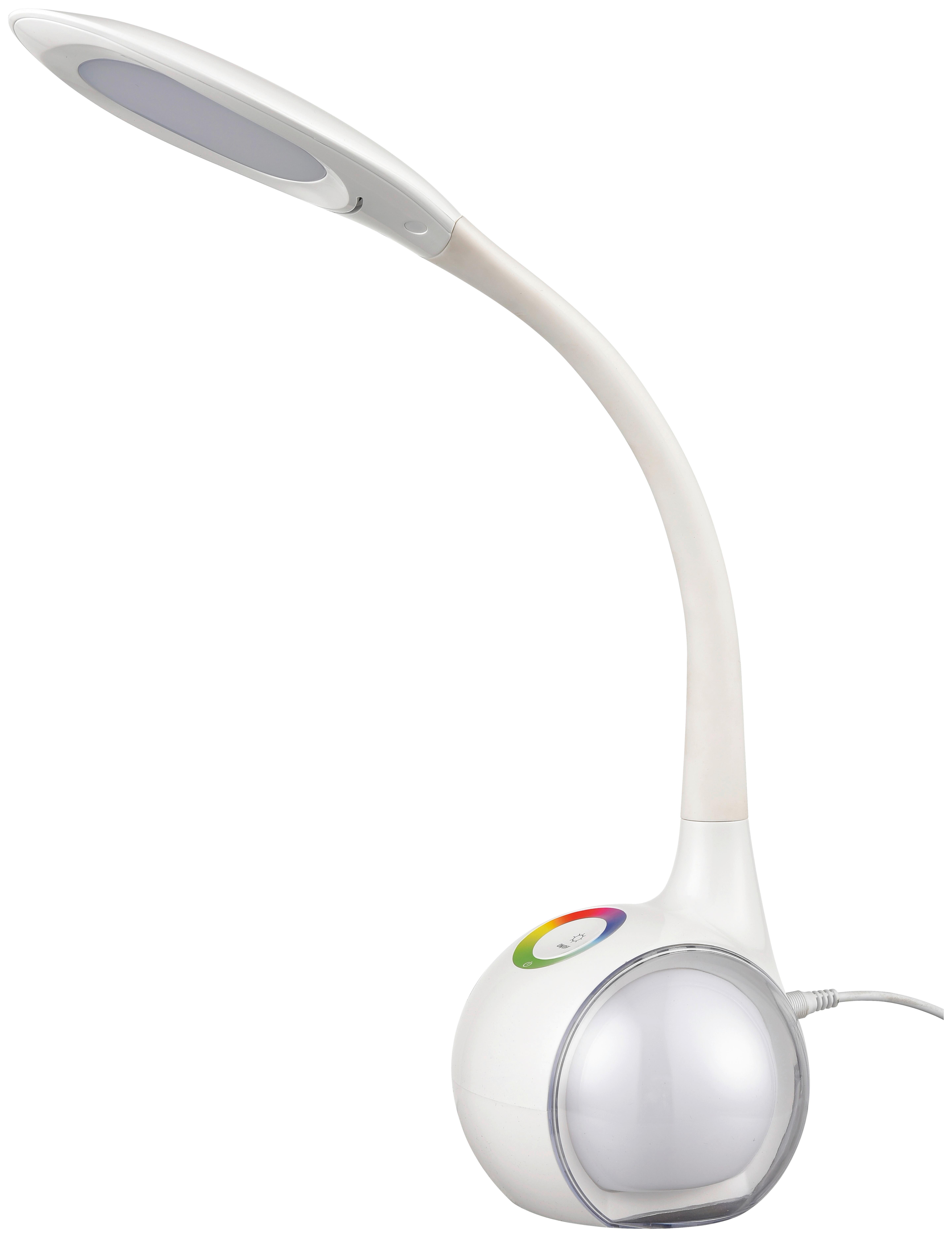 LED-Schreibtischlampe Regina dimmbar Weiß, Flexarm, Touch