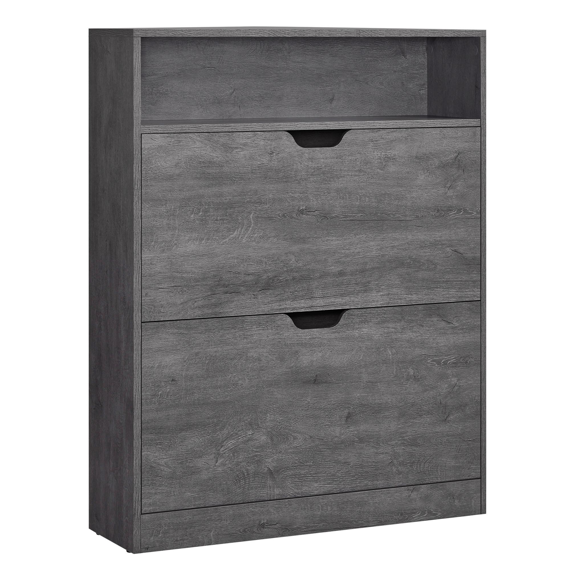 VYKLÁPĚCÍ BOTNÍK SHOE CABINET - šedá, Moderní, kompozitní dřevo (80/102/24cm) - MID.YOU
