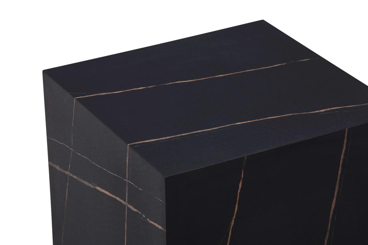 Beistelltisch Cuboid 225 Schwarz B: 40 Cm - Schwarz, Design, Holzwerkstoff (40/40/45,5cm) - Kayoom