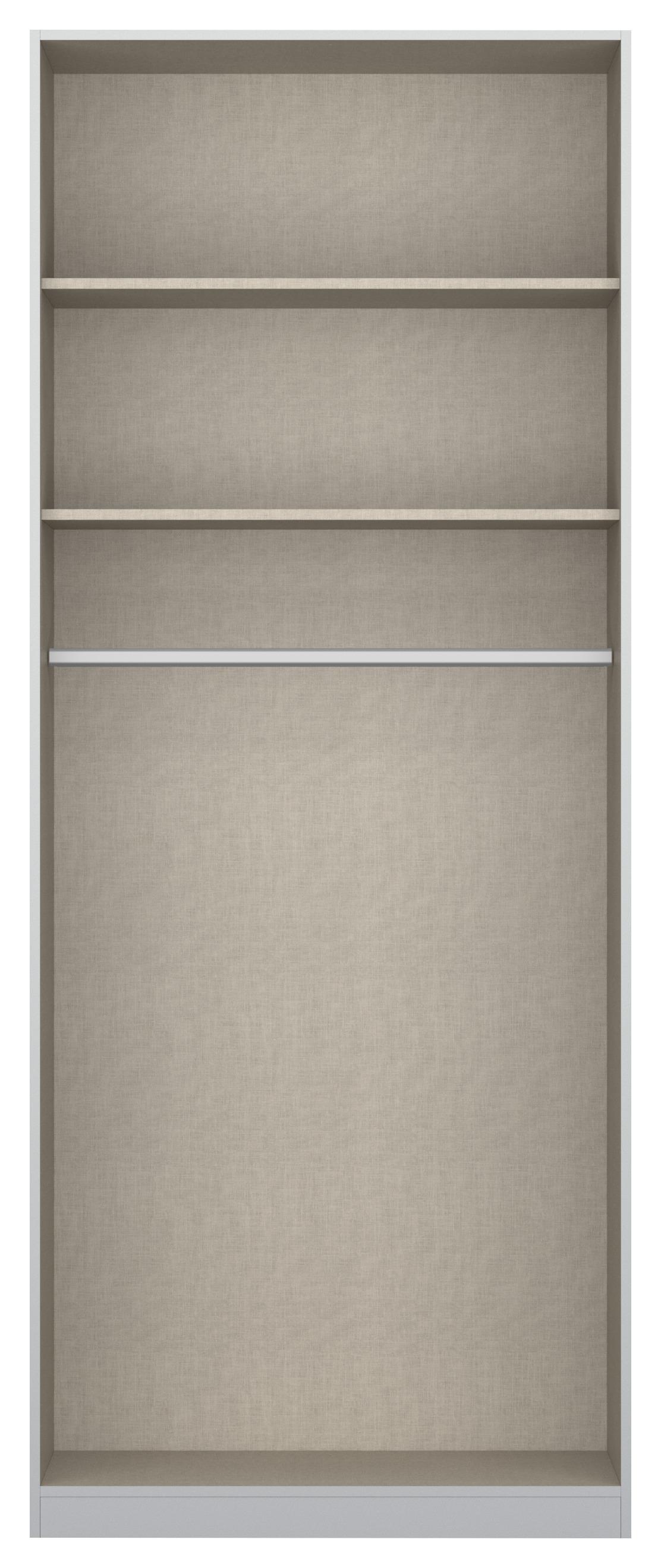 Drehtürenschrank 91 cm Alabama Extra Hellgrau - Hellgrau/Eiche Artisan, MODERN, Holzwerkstoff (91/229/54cm)