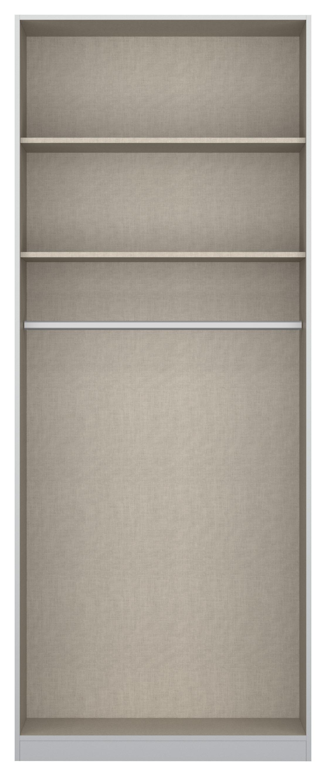 Úzká Skříň S Otočnými Dveřmi Alabama, Bílá/dub - světle šedá/dub artisan, Moderní, kompozitní dřevo (91/229/54cm)