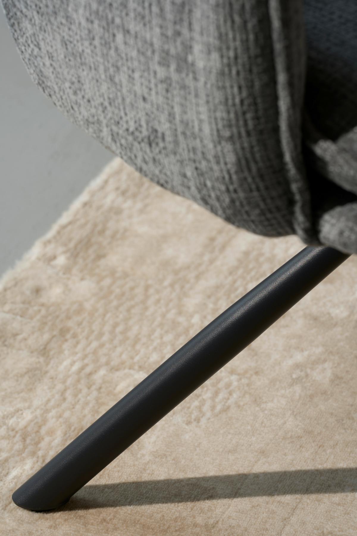 Armlehnstuhl Aria Grau/Schwarz B: 57 cm - Schwarz/Grau, MODERN, Holz/Textil (57/90/67cm) - Livetastic