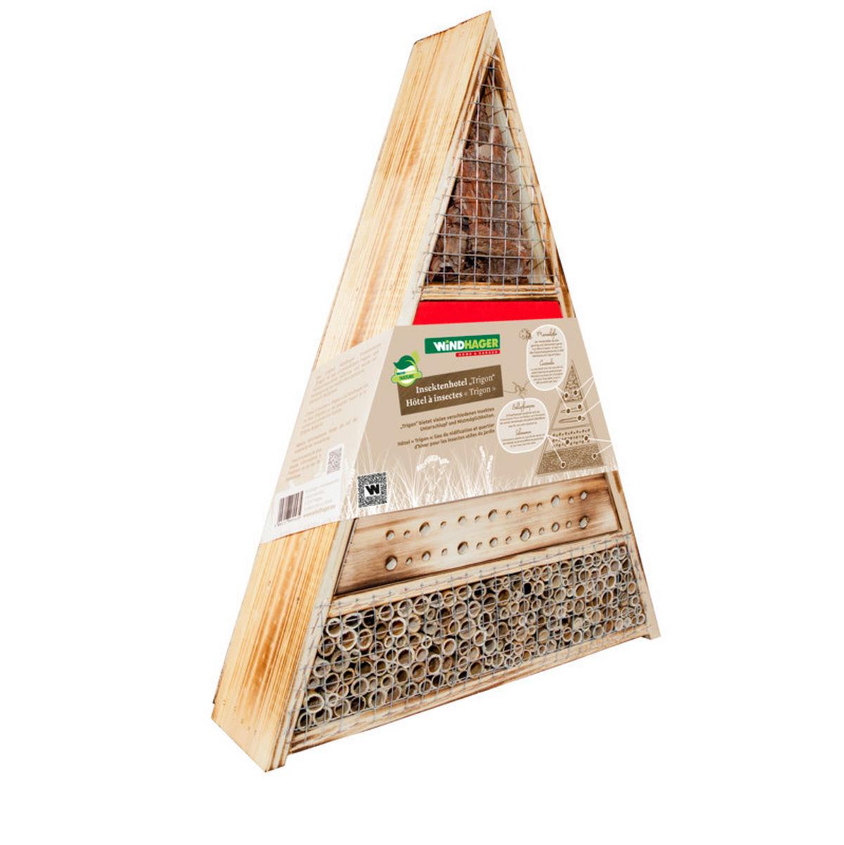 Insektenhotel Trigon - Rot, Basics, Holz (36,5/48,5/9,5cm)