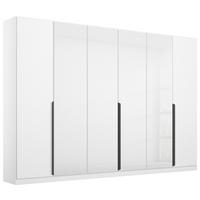 Drehtürenschrank Artemis 271 cm Weiß - Weiß Hochglanz/Weiß, MODERN, Glas/Holzwerkstoff (271/210/54cm) - Rauch Möbel