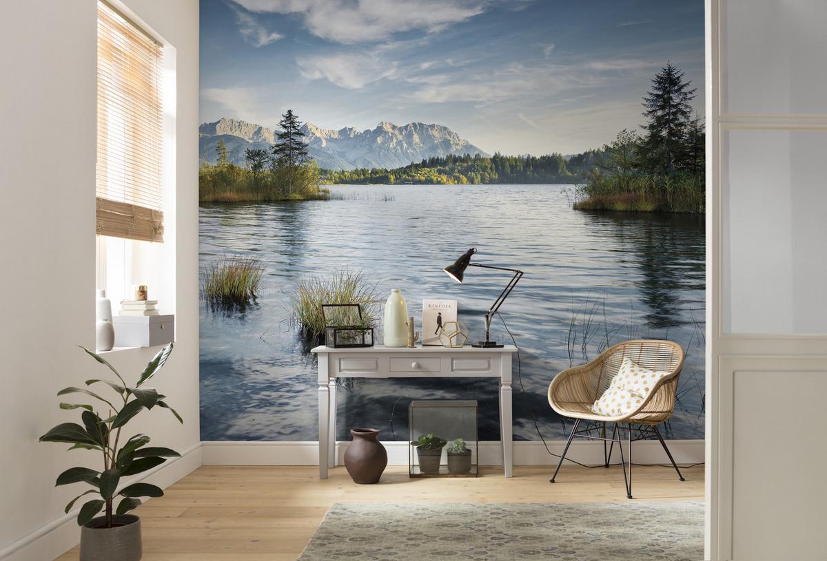 Fototapete Am Ende Des Tages - Blau, Trend, Textil (300/280cm)
