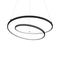 LED-Hängeleuchte Nero Schwarz D: 80 cm - Schwarz, Design, Kunststoff/Metall (80/39/150cm) - Ideal Lux