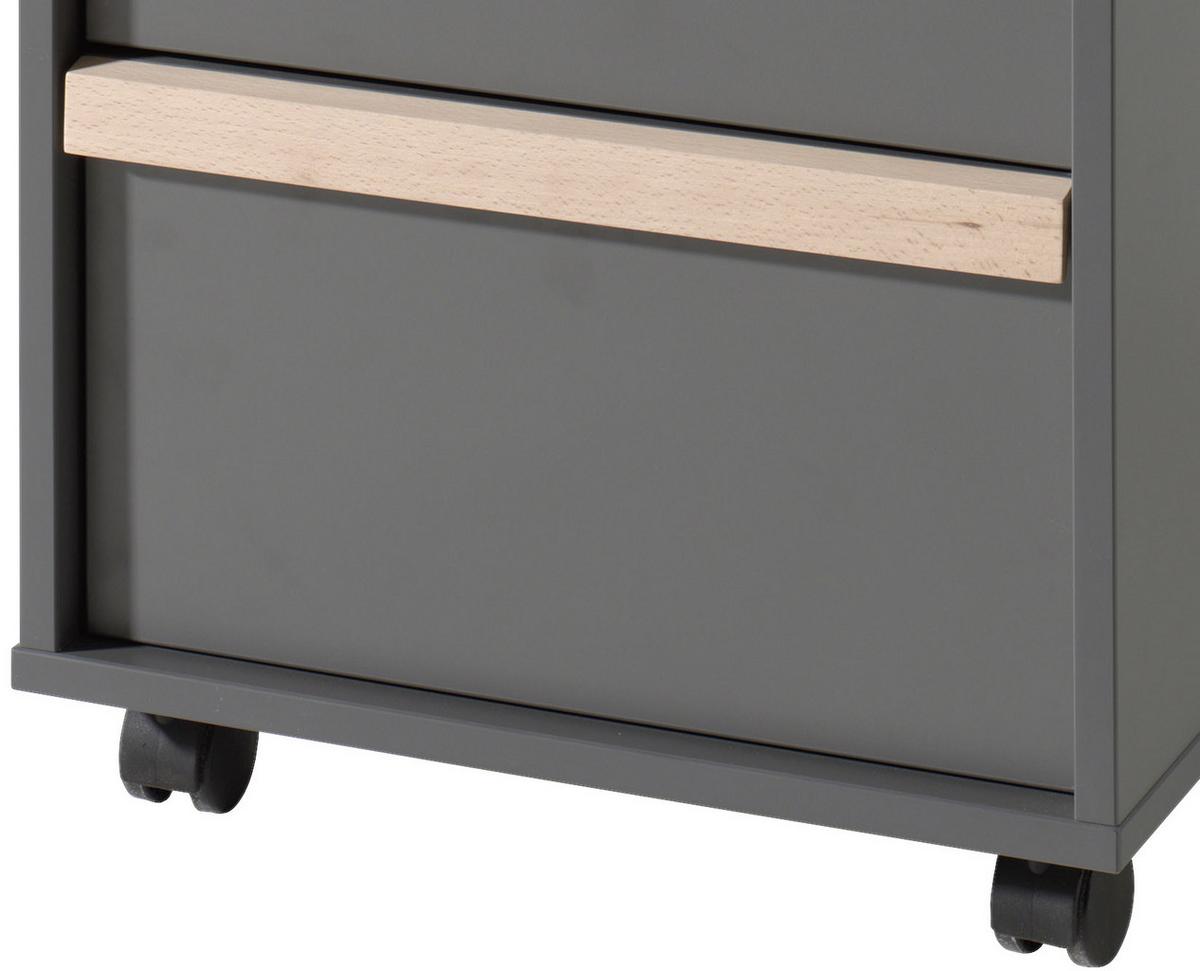 Rollcontainer London Anthrazit Bht: 48,1x60x44 Cm - Anthrazit, MODERN, Holzwerkstoff (48,1/60/44cm) - MID.YOU