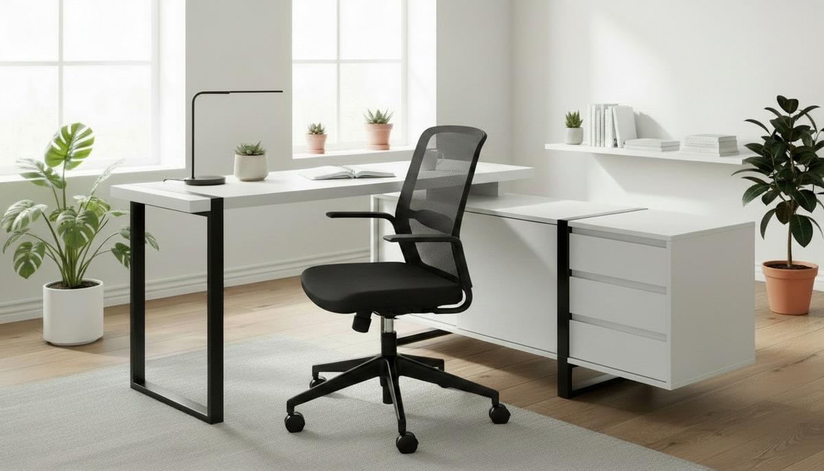 Eckschreibtisch Ray Schwarz/Weiß L: 160 cm - Schwarz/Weiß, MODERN, Holzwerkstoff/Metall (160/160/76cm) - Livetastic