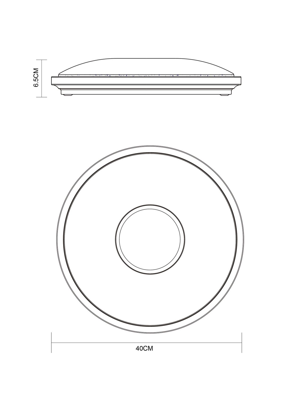 Led-deckenleuchte Connor Ø 40 Cm Mit Smart-Steuerung - Basics, Kunststoff/Metall (40/6,5cm) - Globo