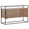 Sideboard Kingsport - Walnussfarben/Schwarz, Design, Holz/Metall (120/80/45cm) - Livetastic