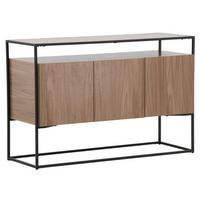 Sideboard Kingsport - Walnussfarben/Schwarz, Design, Holz/Metall (120/80/45cm) - Livetastic
